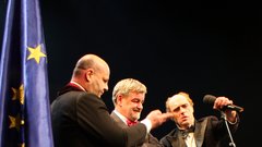 Jernej Šugman, Jaroslav Skrušny in Janez Škof.