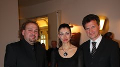 Umetniški vodja in direktor Festivala Ljubljana Darko Brlek, Jerca Legan in Milan M. Cvikl.
