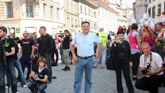 V cilju je tekačice čakal ljubljanski župan Zoran Janković.