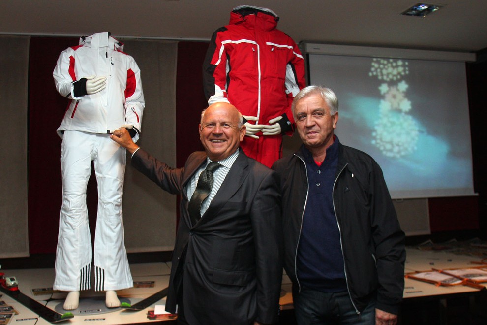 Predstavitev oblačil Toper si je ogledal tudi predsednik Olimpijskega komiteja Slovenije Janez Kocijančič.