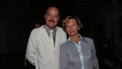 Slovenska manekenska legenda Rok Lasan in njegova žena Bernarda.
