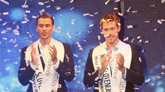 Bojan Ilijanič, Mister Slovenije 2010 za Mister Universe, in Marko Janko, Mister Slovenije 2010 za Mister International