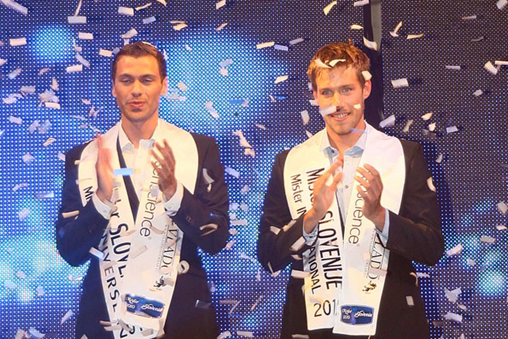Bojan Ilijanič, Mister Slovenije 2010 za Mister Universe, in Marko Janko, Mister Slovenije 2010 za Mister International