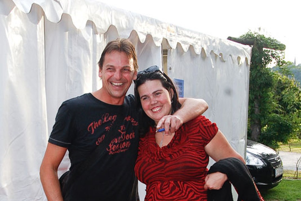 organizatorka Barbara Novak (Netvizija) in Tomaž Rode (predsednik Društva baletnih umetnikov Slovenije)
