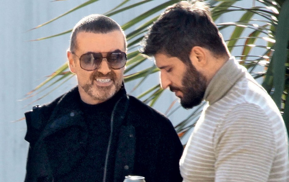 Z libanonskim frizerjem Fadijem Fawazom se je sredi novembra še zaljubljeno sprehajal po Benetkah. (foto: Lea)