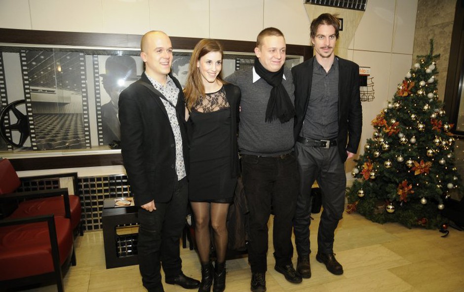Nejc Gazvoda, Nina Rakovec, Luka Cimprič in Jure Henigman (foto: Sašo Radej)