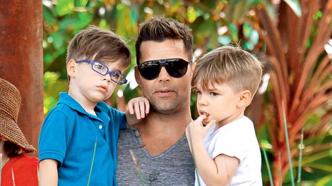 Ricky Martin s sinovoma v živalskem vrtu