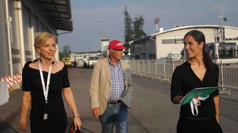 Niki Lauda na letališču Jožeta Pučnika