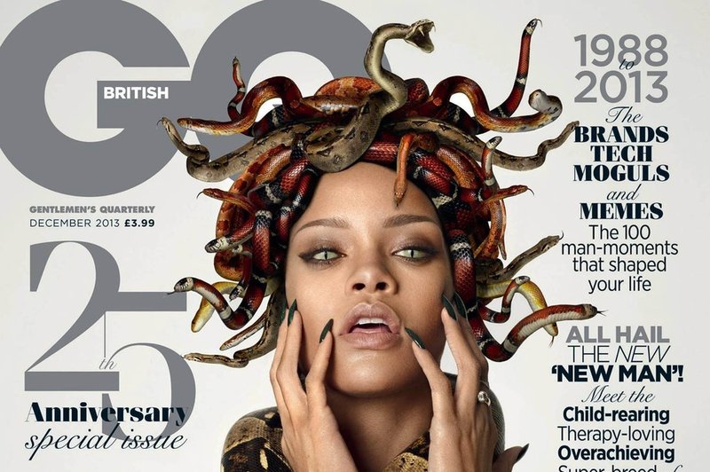 Mitološko obdelana Rihanna na naslovnici revije GQ (foto: profimedia)