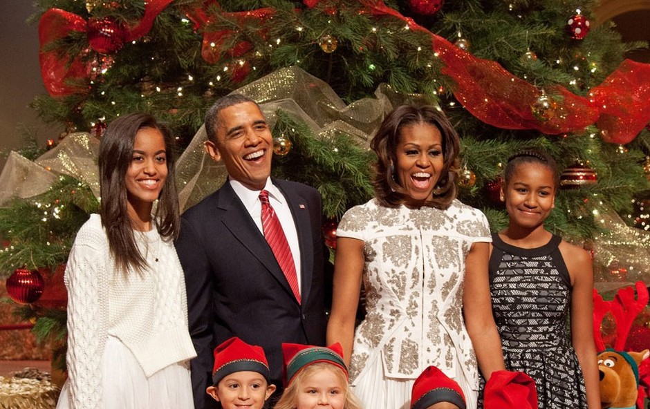 Obama z družino (foto: Profimedia)