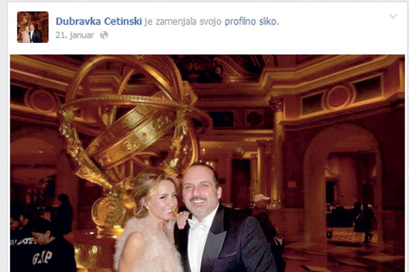 Fotografija s poroke, ki jo je Dubravka objavila na Facebooku. (foto: revija Nova)