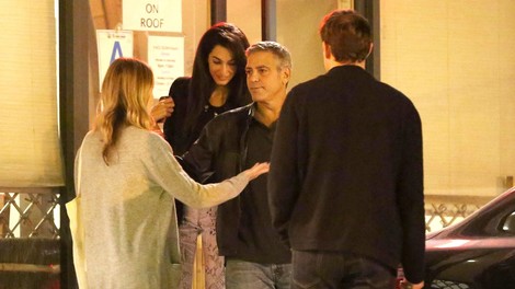 George Clooney z zaročenko na dvojnem zmenku