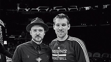 Zmagoviti Beno Udrih in Justin Timberlake