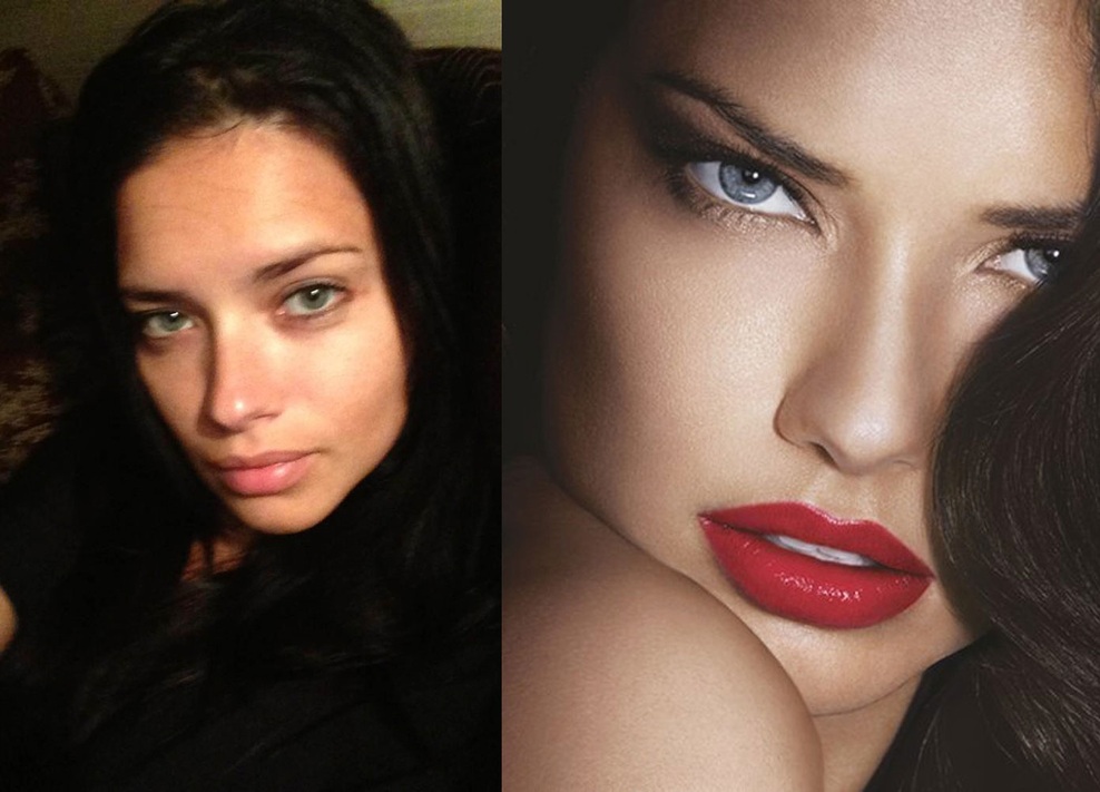 Takšna pa je Adriana Lima brez make-upa (in Photoshopa)