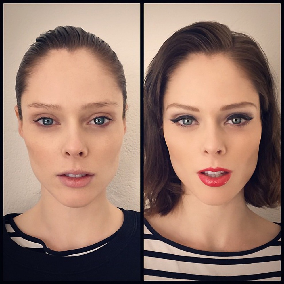 Coco Rocha je na instagramu objavila to fotografijo z naslednjim pripisom: Ste vedeli, da je gospod MaxFactor tisti, ki je Normo Jean spremenil v Marily Monroe?