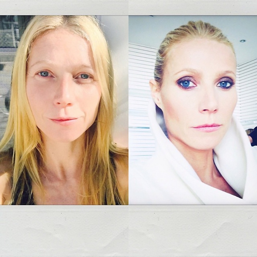 Gwyneth Paltrow je to fotografijo objavila na instagramu z naslednjo opazko: Dan in noč!