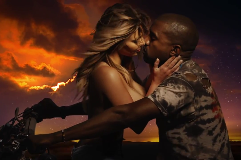 Kim in Kanye to počneta kar na motorju (foto: Kanye West VEVO)