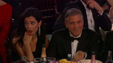 Govorica telesa o tem, ali se Amal Clooney res spogleduje z drugimi moškimi!
