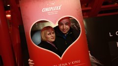 Znani Slovenci so romantično valentinovo preživeli v kinu