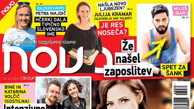 Najnovejša Nova o Žani, Katayi, Milošu iz Bara in imenu hčere Petre Majdič (foto: Nova)