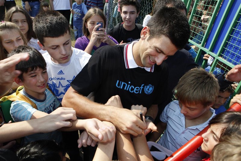 Novak Đoković je postal UNICEF-ov globalni ambasador dobre volje (foto: UNICEF)