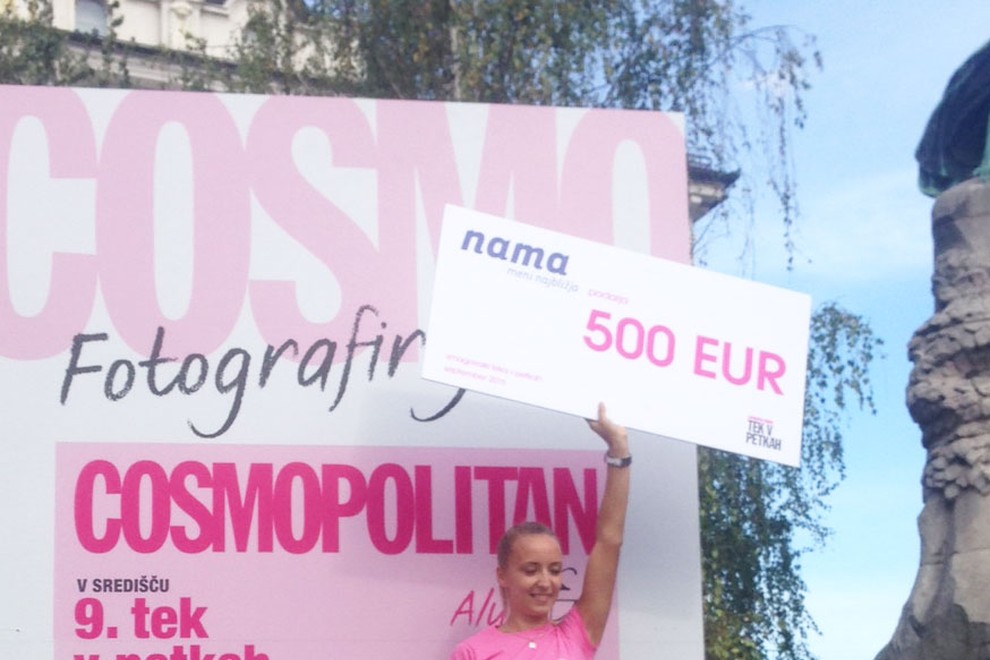 Zmagala je Veronika Podlesnik, ki je prejela glavno nagrado - bon za 500€ šopinga v veleblagovnici Nama.