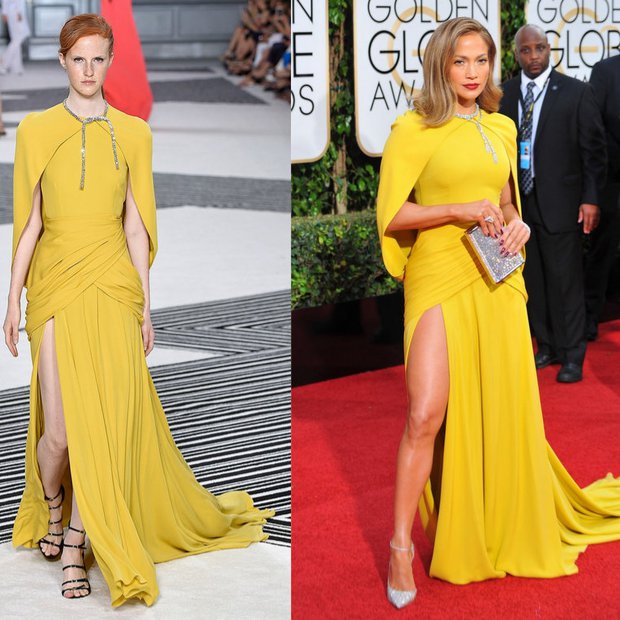 Kako je obleka z modne piste videti na Jennifer Lopez