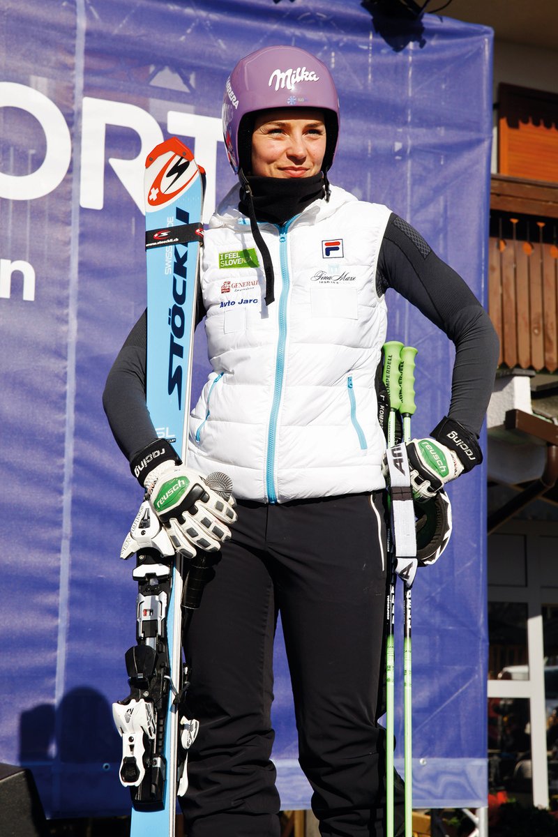 Čeprav se v slalomu ne vidi več, ni zaprla vrat tekmovanju v smuku. (foto: Lea Press)