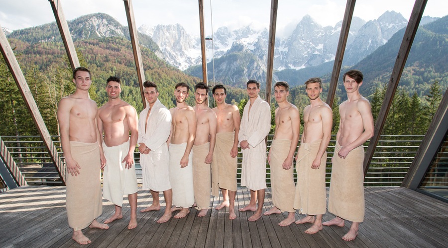 Finalisti so uživali v Alpskem Wellnessu, kjer je prečudovit razgled na Špik. (foto: Luka Brataševec)