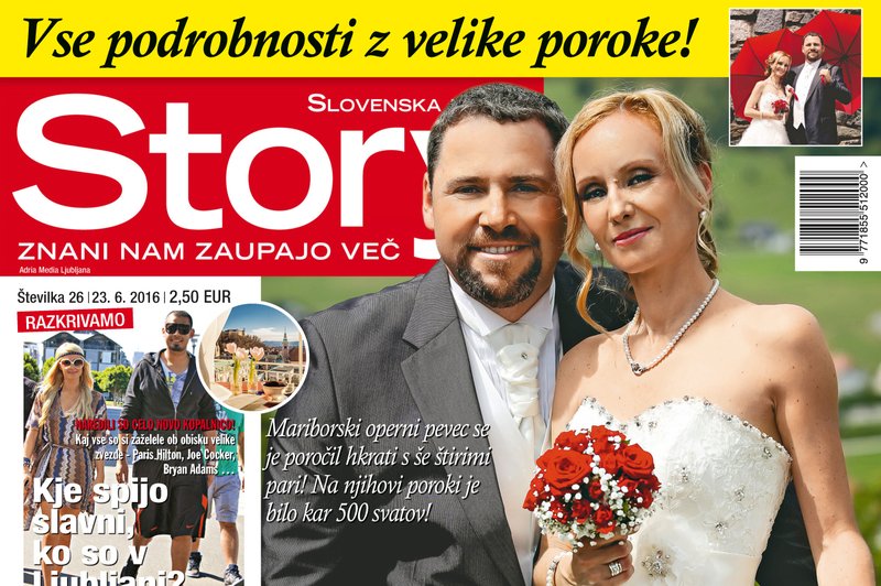 Jaki in Tina Jurgec sta se poročila hkrati še s štirimi pari, piše Story! (foto: revija Story)