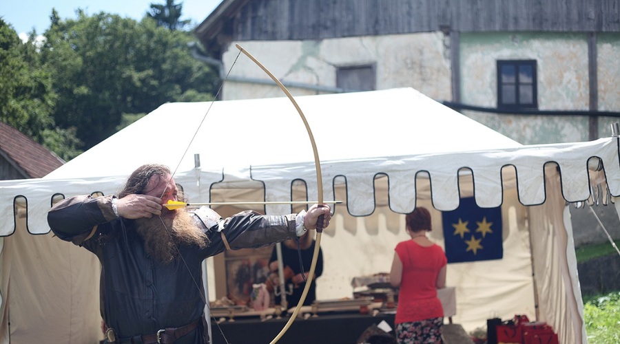 Predstavitev lokostrelskih spretnosti  (foto: Alenka Lamovšek)