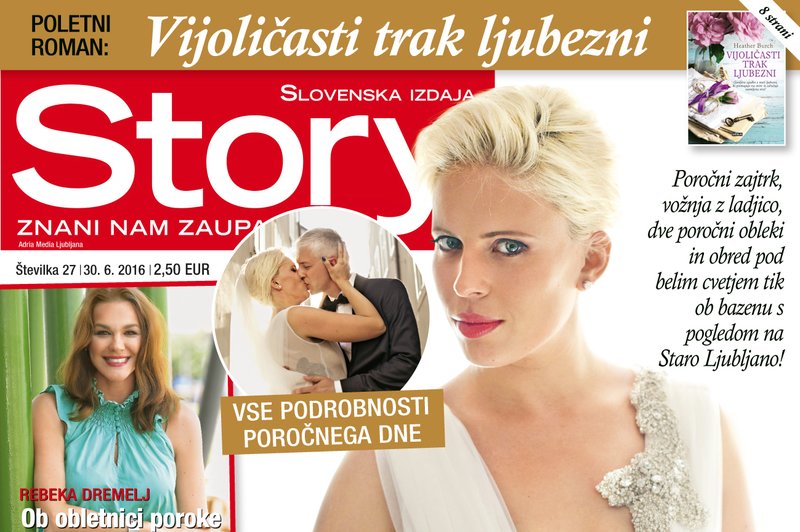 Revija Story o vseh podrobnostih s poroke Manje Plešnar in Dalibora Stevića!