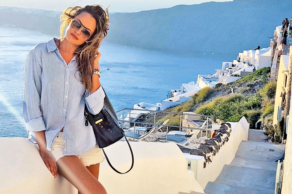 Iryna Osypenko Nemec: Romantičen oddih na sanjskem Santoriniju (foto: osebni arhiv)