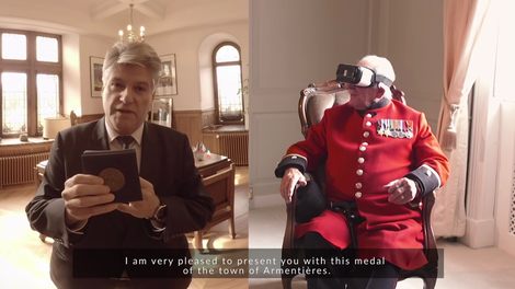 Vojni veteran je s pomočjo virtualne realnosti obiskal mesto, ki ga je leta 1944 pomagal osvoboditi