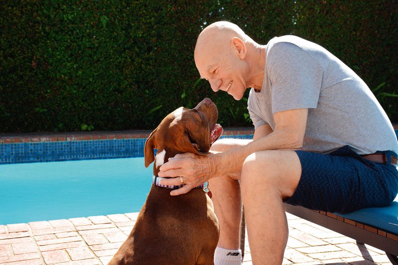Patricku Stewartu je pes spremenil življenje (foto: Profimedia)