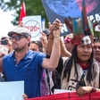 Leonardo DiCaprio na protestu za okolje v Washingtonu
