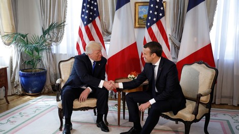 Emmanuel Macron: "Stisk roke s Trumpom ni bil nedolžen. Šlo je za trenutek resnice!"