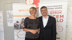 Katja Kraškovic, direktorica uprave GEA College, in Franci Pliberšek, direktor podjetja MIK Celje