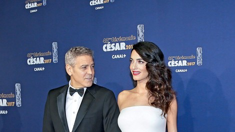 George in Amal Clooney: Ponosna starša dvojčkov Elle in Alexandra