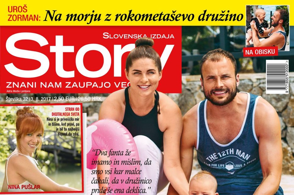 Uroš Zorman: Ula je prinesla novo veselje! Več v novi Story! (foto: revija Story)