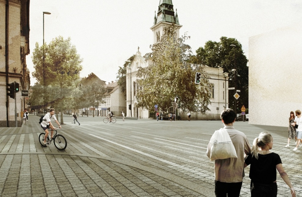 Križišče Vošnjakove in Zupančičeve ulice.