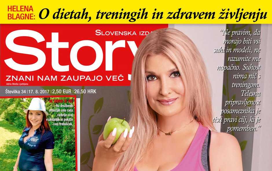 Helena Blagne o dietah, treningih in zdravem življenju! Več v novi Story! (foto: Revija Story)