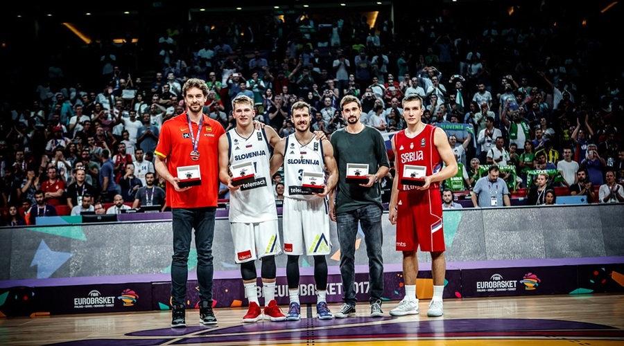 Goran Dragić in Luka Dončić bosta na čas gledala drugače (foto: FIBA)