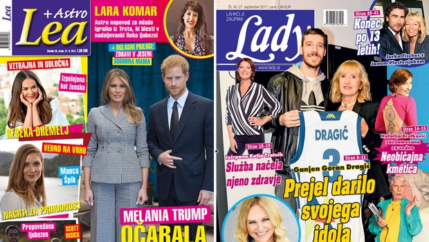 Lady: Ganjen Goran Dragić prejel darilo svojega idola! Lea: Melania Trump očarala princa Harryja! (foto: lea, lady)