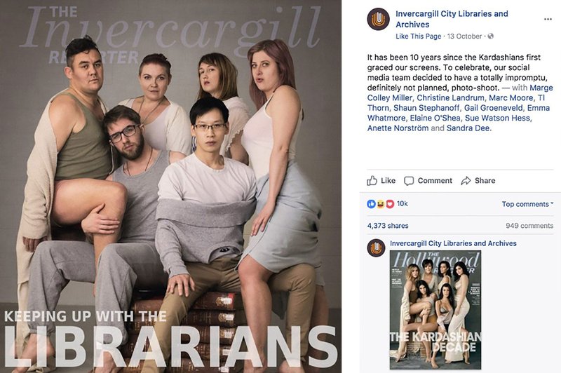 Knjižničarji iz Nove Zelandije z imitacijo slike Kardashianovih osvojili internet (foto: profimedia)