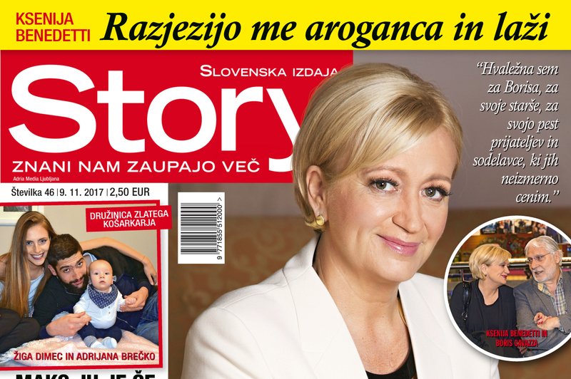 Ksenija Benedetti: "Hvaležna sem za svoje življenje." Več v novi Story! (foto: revija Story)