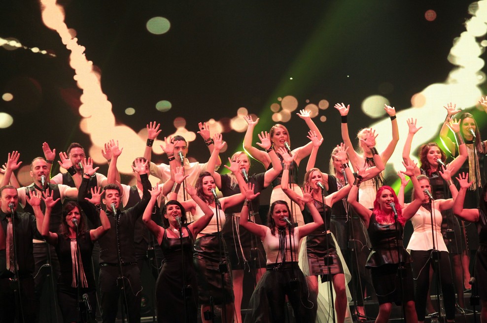 Perpetuum Jazzile ob objavi nominacije za Grammy 2018 (foto: Perpetuum Jazzile)