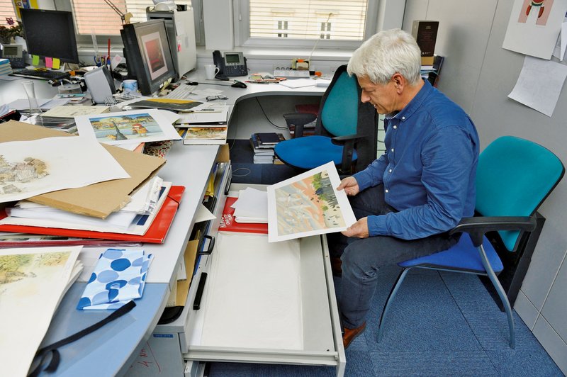 Pavle Učakar, slikar in urednik: Delati knjige za otroke je velika stvar (foto: Primož Predalič)
