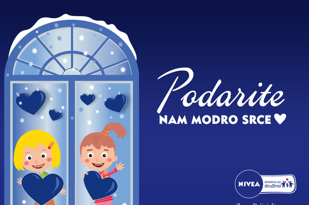 Podarite modro srce za pomoč otrokom in mladostnikom (foto: Nivea)