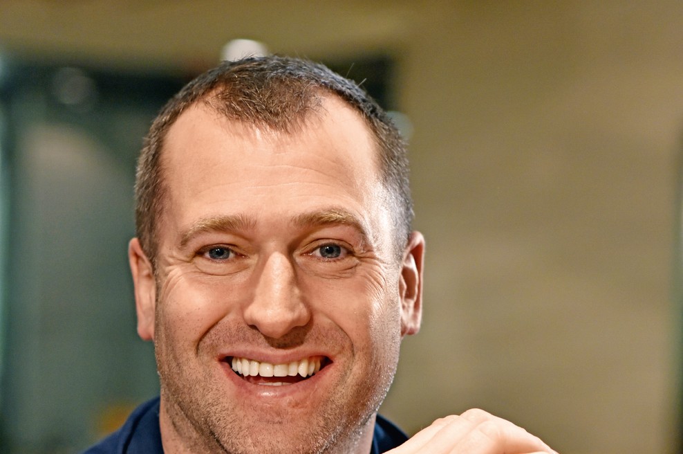 Tomaž Razingar na OI - tokrat v vlogi vodje slovenskih navijačev! (foto: Igor Zaplatil)
